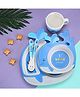VELLIQUE Cartoon Animal Whale Bamboo Fiber Dinnerware Set of 5 - Multicolor