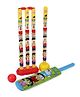 Doraemon Cricket Set With 4 Wickets - Green Yellow