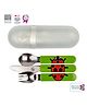 Tum Tum Easy Scoop Children's Cutlery Set with Travel Case - Green