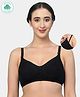 ECOMAMA Organic Cotton & Bamboo Antimicrobial Feeding Bra - Black