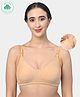 ECOMAMA Organic Cotton & Bamboo Antimicrobial Feeding Bra - Beige