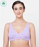 ECOMAMA Organic Cotton & Bamboo Antimicrobial Sleeping/Feeding Bra Floral Print - Lavender
