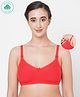 ECOMAMA Organic Cotton & Bamboo Antimicrobial Nursing Bra with Removable Pads Solid - Red