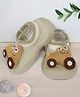 Baby Moo Car Applique Sock Shoes - Green