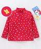 Babyhug Full Sleeves Cotton Skivi Tee Floral Print- Red