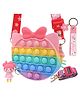 Toyshine Pop Bubble Stress Relieving Silicone Pop It Crossbody Purse Bags - Multicolour