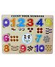 ENJUNIOR BOX -  Wooden Numbers Puzzle without Knobs Educational and Learning Toy for Kids