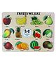 ENJUNIOR BOX -  Wooden Fruits Puzzle without Knobs Educational and Learning Toy for Kids
