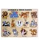 ENJUNIOR BOX -  Wooden Animals Puzzle without Knobs Educational and Learning Toy for Kids
