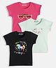 Femea Pack Of 3 Short Sleeves Unicorn & Text Print Tee - Multi Color
