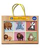 MiniLeaves Wooden Puzzle Safari Animal Friends 6 2 Piece Animal Puzzles