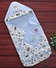 Babyhug Hooded Wrapper Animal Print - Blue