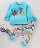 Disney by Babyhug Full Sleeves Lion King Printed Night Suit - Blue Ecru