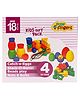 Little Fingers 4 in 1 Nut & Bolts Beads play Stack-O-Barrel Catch e Eggs Combo Multicolour - 30 Pieces