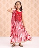 Babyhug Sleeveless Embroidery Choli & Tie Dye Lehenga With Dupatta - Red