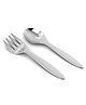 Sterling Silver Baby Spoon & Fork Set Classic Plain - Silver