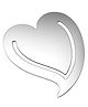 Krysaliis Sterling Silver Heart Bookmark - Silver