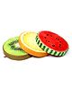 Keshav Creation Fruit Shaped Stuffed Cushion Toy Pack of 3 - Multicolor