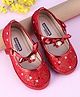 Cute Walk by Babyhug Sandals with Floral Applique - Red