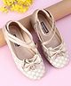 Cute Walk by Babyhug Sandals Bow Applique - Gold