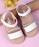 Cute Walk by Babyhug Sandals with Studded Lace - White