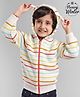 Babyoye Full Sleeves Eco Conscious 100% Cotton Hooded Sweater Stripes Design- Multicolor