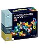 HAPPY HUES Light Magnetic Tiles Building Blocks for Kids Magnetic Marble Run Toys for Kids - 49 Pieces