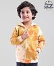 Babyoye Eco-conscious 100% Cotton Brushed Fleece Full Sleeves Tie and Dye Hooded Sweatshirt - Yellow