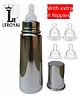 Leroyal Stainless Steel Baby Feeding Bottle Silver - 250 ML
