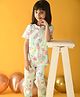 Anthrilo 100% Organic Cotton Ice Cream Print Short Sleeves Night Suit - Blue