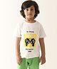 Anthrilo Half Sleeves Gamer Printed Tee - White