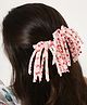 Aye Candy Pack Of 2 Polka Dot Print Twirly Danglers Detail Alligator Hair Clips - Pink