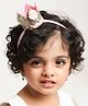 Aye Candy Flower Crown Detail Head Band - Golden Pink