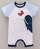 Wonderchild Half Sleeves Whale & Crab Detail Sea Theme Romper - Blue
