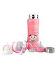 DOMENICO 3 in 1 Thermo Steel Multifunctional Baby Feeding Bottle Pink - 240 ml 