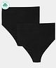 ECOMAMA Organic Cotton & Bamboo Anti Microbial Soft Over The Bump Panties Pack of 2 - Black