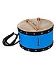 Music People Kids Wooden Hand Drum Dhol With Pair of Strikers Blue