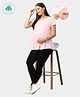 ECOMAMA Organic Cotton & Bamboo Antimicrobial Cap Sleeves Lounge Maternity Top Solid - Pink
