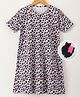 Funkrafts Half Sleeves Leopard Print Night Dress -  Multicolor