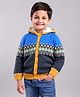 Babyhug Full Sleeves Hooded Sweaters Argyle Print - Multicolor