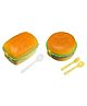 FunBlast Burger Shape Lunch Box Combo Set - Multicolor