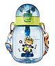 FunBlast Tritan Water Bottle with Straw & Adjustable Strap Blue  600 ML