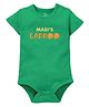 Zeezeezoo Short Sleeves Masi's Laddoo Printed Onesie - Green