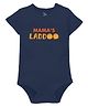 Zeezeezoo Half Sleeves Mama's Laddoo Print Onesie - Blue