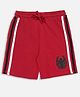 Kidsville Spiderman Logo & Side Strips Printed Shorts - Red