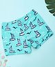 Yellow Bee Sailboats Printed Swimming Trunks - Blue
