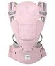 Polka Tots 9-in-1 Ergonomic Hip Seat Baby Carrier | Detachable Hood | Pocket Storage | Padded Support | Adjustable Waist Belt up to 47 Inches & Comfortable Lumbar Support | 2 to 36 Months, Shell Pink