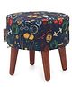 Multipurpose Foot Stool with Detachable Legs Space Theme - Dark Blue