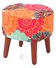 Multipurpose Foot Stool with Detachable Legs Mandal Art - Orange