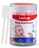LuvLap 40pcs Oral Care Disposable Mouth Swabs for Cleaning Tooth, Swabsticks Baby Tongue Cleaning, 0-36 Months, White